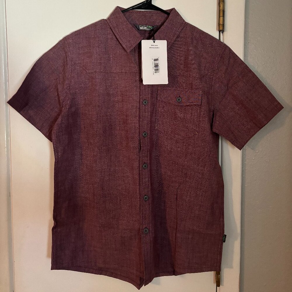 NEW STIO Men's Curtis Camp Chambray SS Shirt